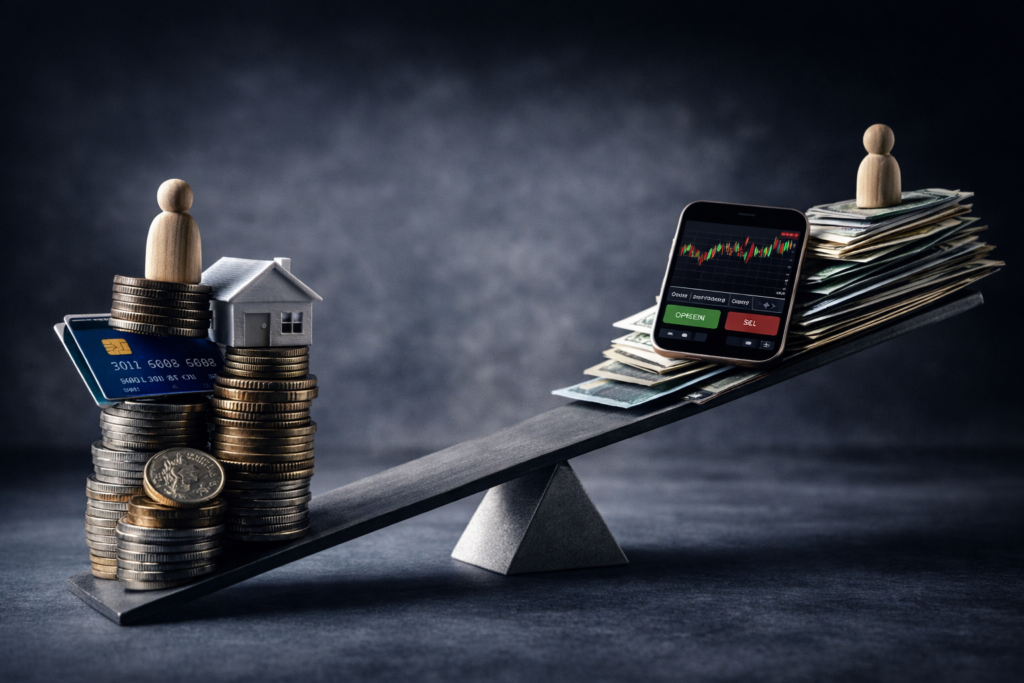Illustration du levier financier via le crédit et l’endettement, montrant un risque sous-estimé dans les décisions financières