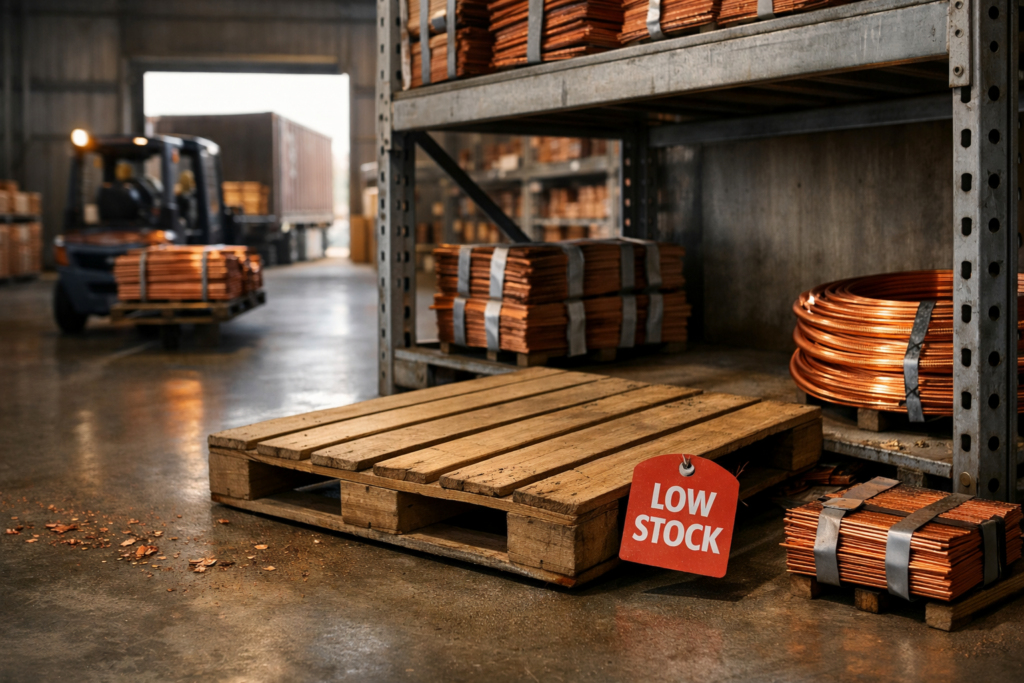 Stocks mondiaux de cuivre en baisse et tension sur l’offre minière dans un contexte d’électrification mondiale