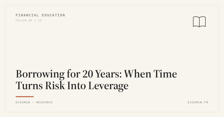 Eco3min — Borrowing for 20 Years: When Time Turns Risk Into Leverage