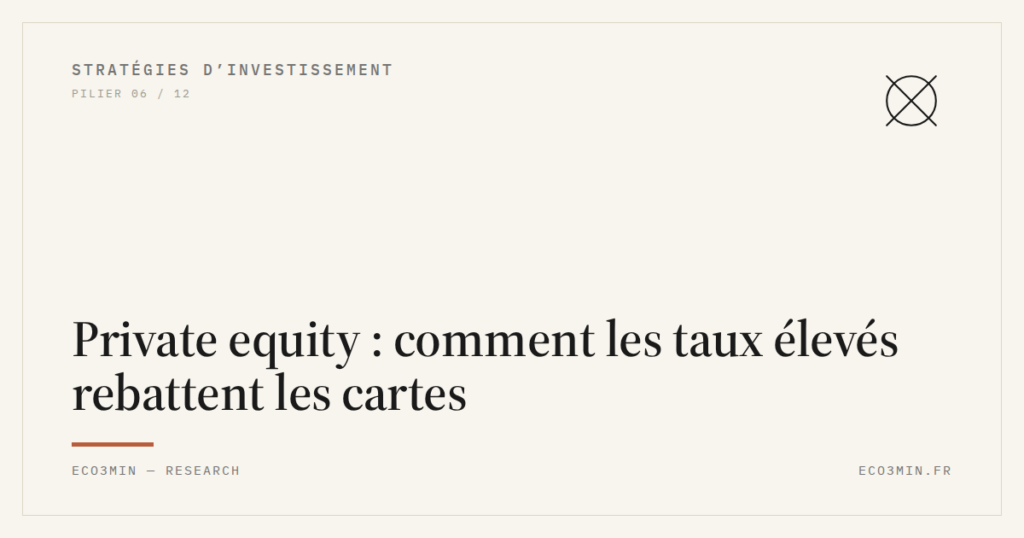 Eco3min — Private equity : comment les taux élevés rebattent les cartes