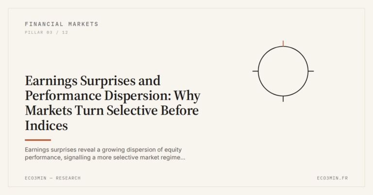 Eco3min — Earnings Surprises and Performance Dispersion: Why Markets Turn Selective Before Indices