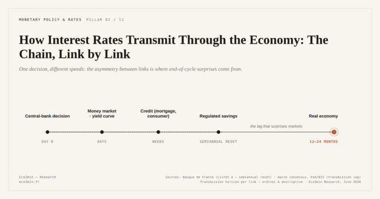 Eco3min — How Interest Rates Transmit Through the Economy: The Chain, Link by Link