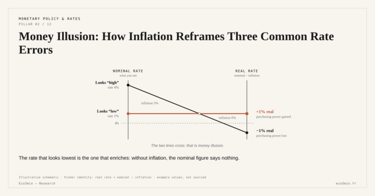 Eco3min — Money Illusion: How Inflation Reframes Three Common Rate Errors