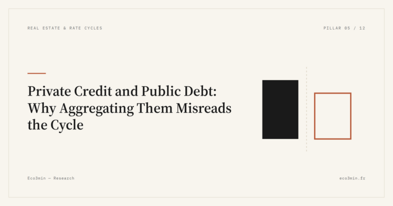 Eco3min — Private Credit and Public Debt: Why Aggregating Them Misreads the Cycle