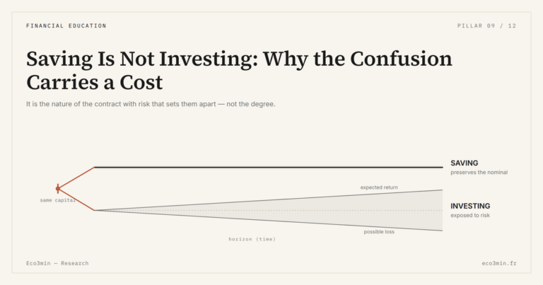 Eco3min — Saving Is Not Investing: Why the Confusion Carries a Cost
