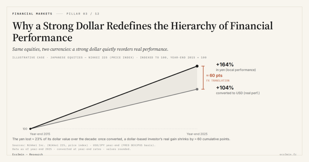 Eco3min — Why a Strong Dollar Redefines the Hierarchy of Financial Performance