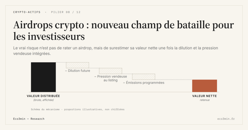 Eco3min — Airdrops crypto : nouveau champ de bataille pour les investisseurs