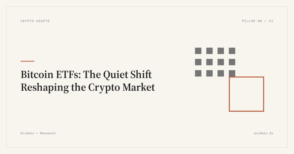 Eco3min — Bitcoin ETFs: The Quiet Shift Reshaping the Crypto Market