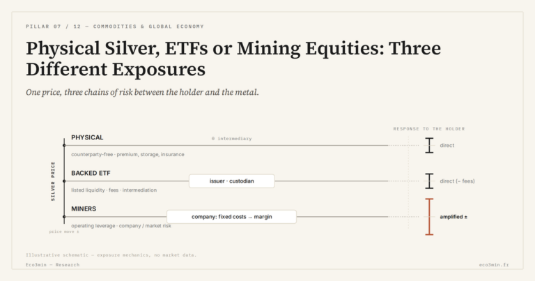 Eco3min — Physical Silver, ETFs or Mining Equities: Three Different Exposures