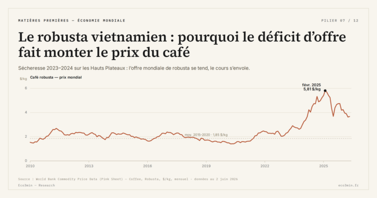 Eco3min — Le robusta vietnamien : pourquoi le déficit d’offre fait monter le prix du café