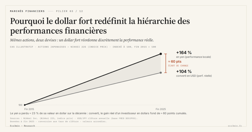 Eco3min — Pourquoi le dollar fort redéfinit la hiérarchie des performances financières