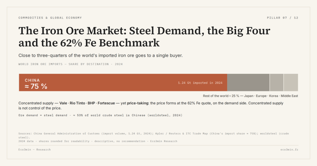 Eco3min — The Iron Ore Market: Steel Demand, the Big Four and the 62% Fe Benchmark