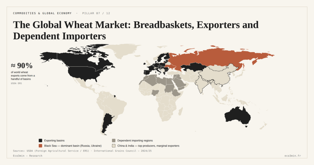 Eco3min — The Global Wheat Market: Breadbaskets, Exporters and Dependent Importers