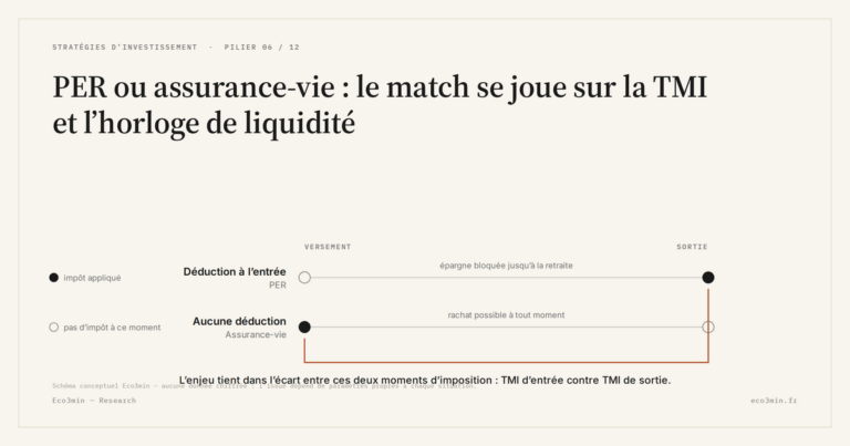 Eco3min — PER ou assurance-vie : le match se joue sur la TMI et l’horloge de liquidité