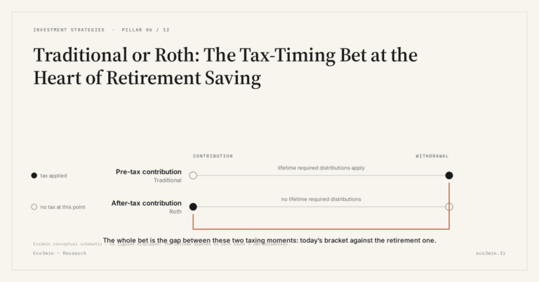 Eco3min — Traditional or Roth: The Tax-Timing Bet at the Heart of Retirement Saving