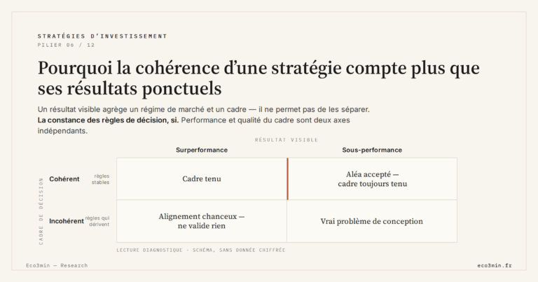 Eco3min — Pourquoi la cohérence d’une stratégie compte plus que ses résultats ponctuels