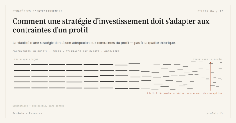 Eco3min — Comment une stratégie d’investissement doit s’adapter aux contraintes d’un profil