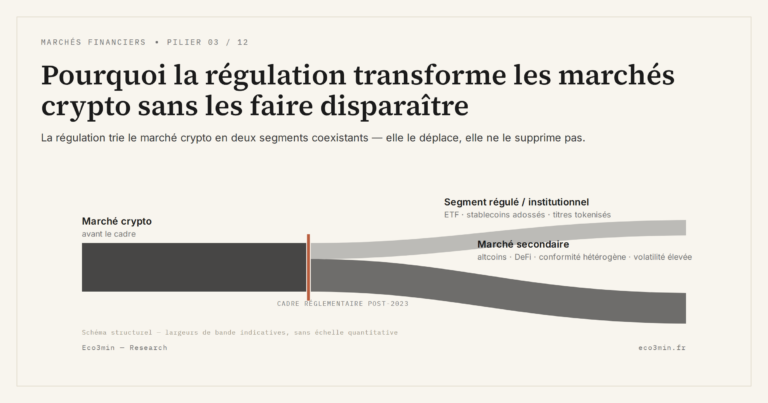 Eco3min — Pourquoi la régulation transforme les marchés crypto sans les faire disparaître