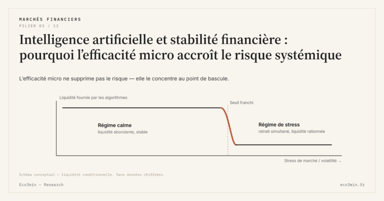 Eco3min — Intelligence artificielle et stabilité financière : pourquoi l’efficacité micro accroît le risque systémique