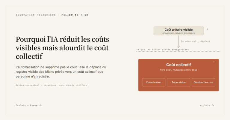 Eco3min — Pourquoi l’IA réduit les coûts visibles mais alourdit le coût collectif