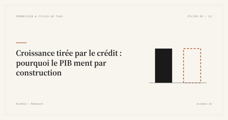 Eco3min — Croissance tirée par le crédit : pourquoi le PIB ment par construction
