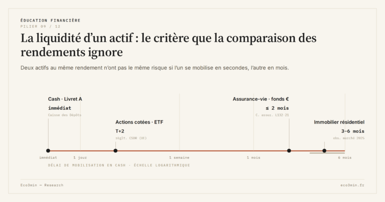 Eco3min — La liquidité d’un actif : le critère que la comparaison des rendements ignore