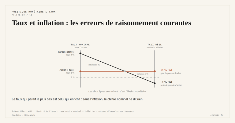 Eco3min — Taux et inflation : les erreurs de raisonnement courantes