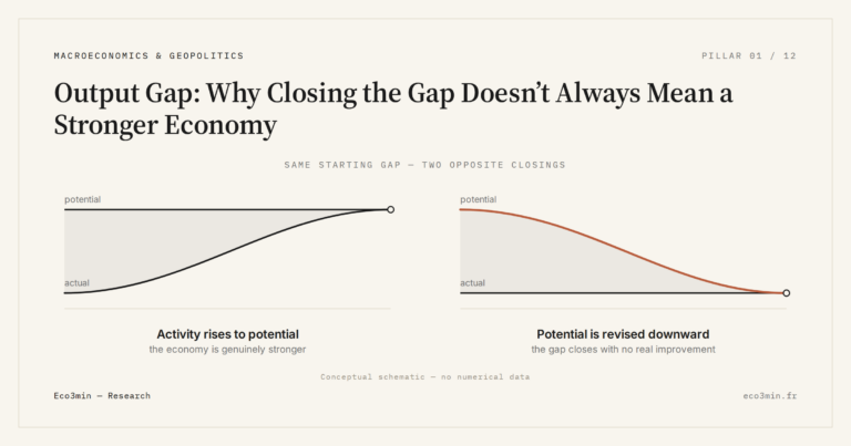 Eco3min — Output Gap: Why Closing the Gap Doesn’t Always Mean a Stronger Economy