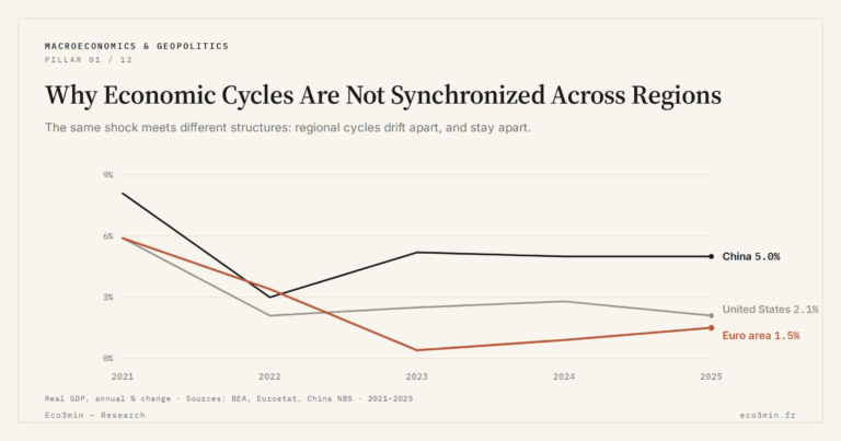 Eco3min — Why Economic Cycles Are Not Synchronized Across Regions