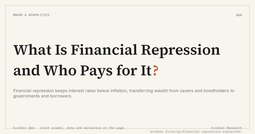 Eco3min — What Is Financial Repression and Who Pays for It?