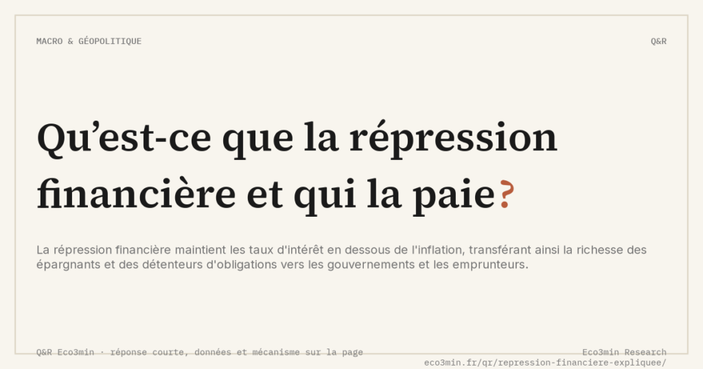 Eco3min — Qu’est-ce que la répression financière et qui la paie ?