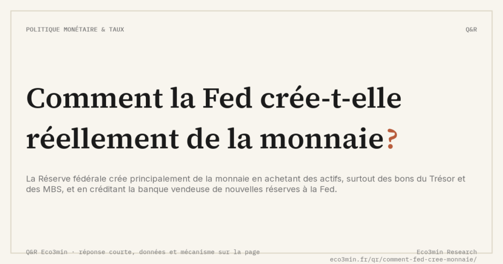 Eco3min — Comment la Fed crée-t-elle réellement de la monnaie ?