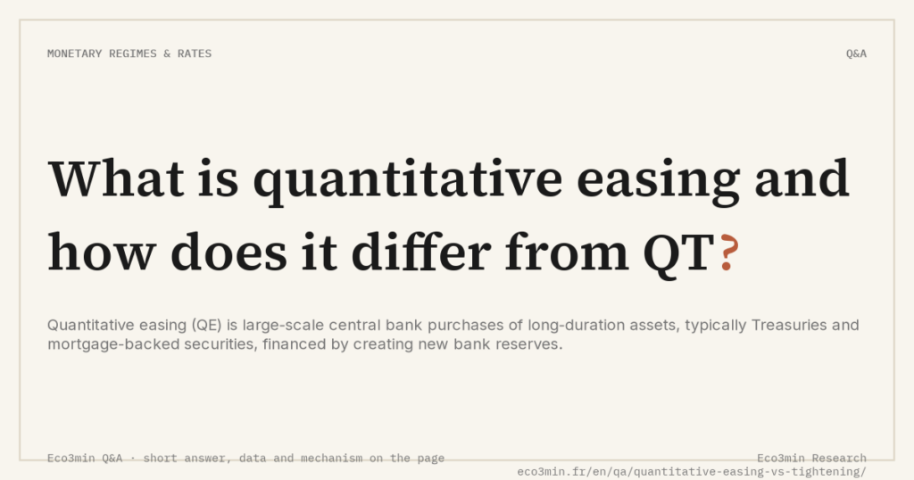 Eco3min — What is quantitative easing and how does it differ from QT?