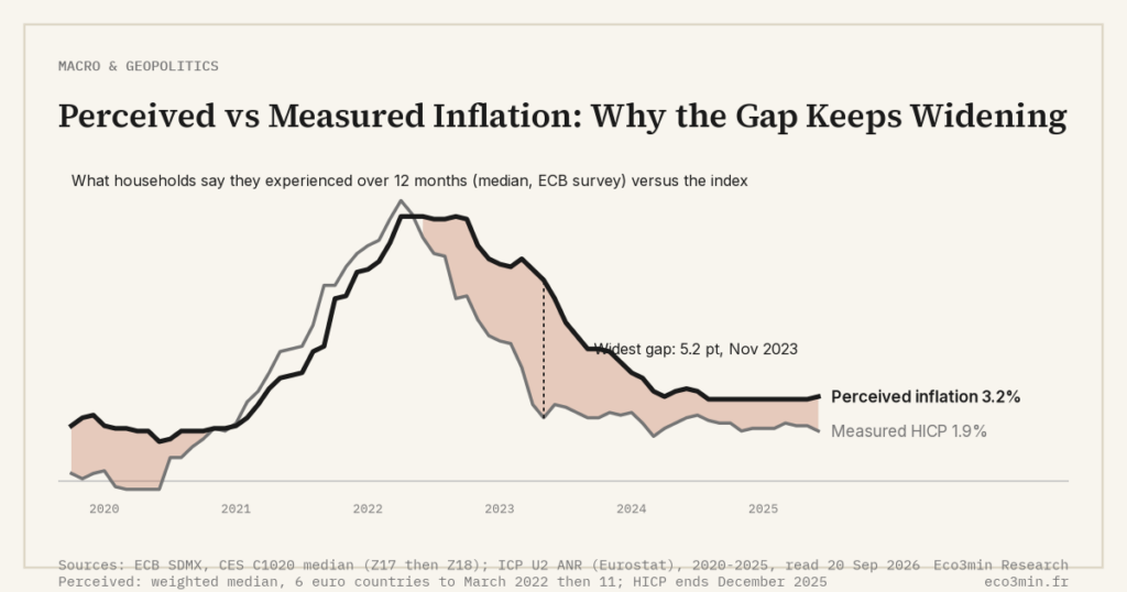 Eco3min — Perceived vs Measured Inflation: Why the Gap Keeps Widening