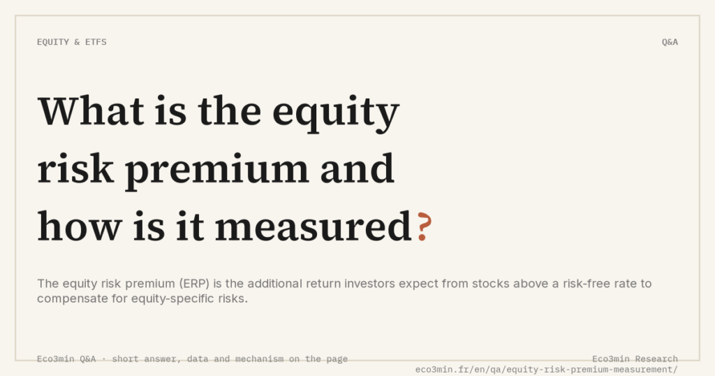 Eco3min — What is the equity risk premium and how is it measured?