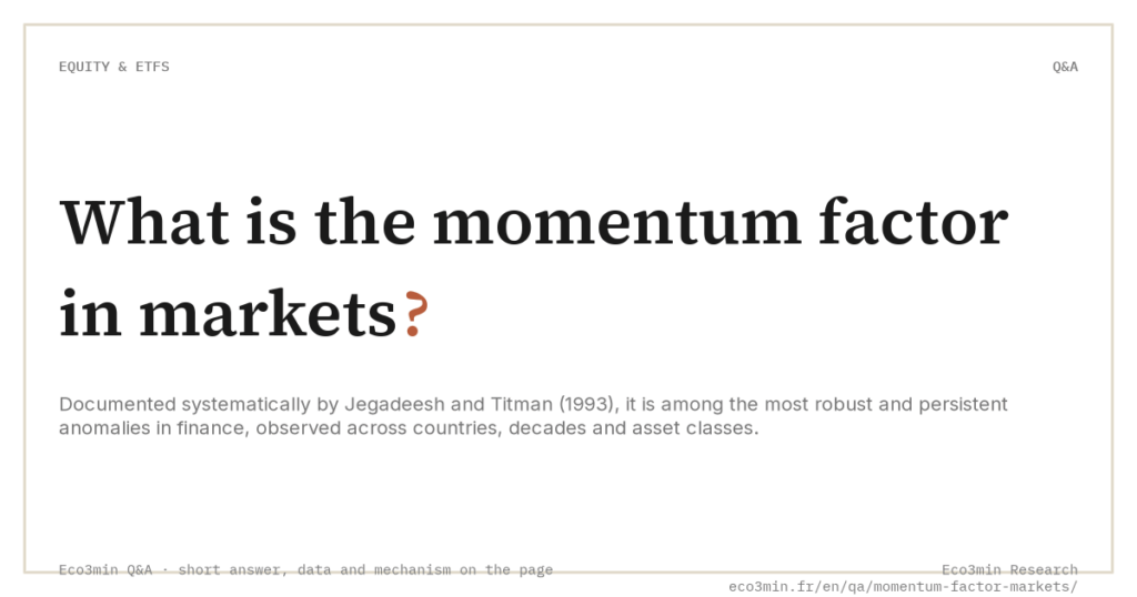 What is the momentum factor in markets? (Eco3min)