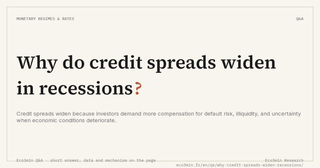 Eco3min — Why do credit spreads widen in recessions?