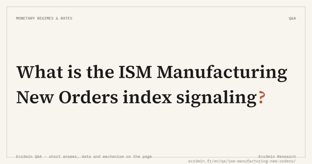 Eco3min — What is the ISM Manufacturing New Orders index signaling?