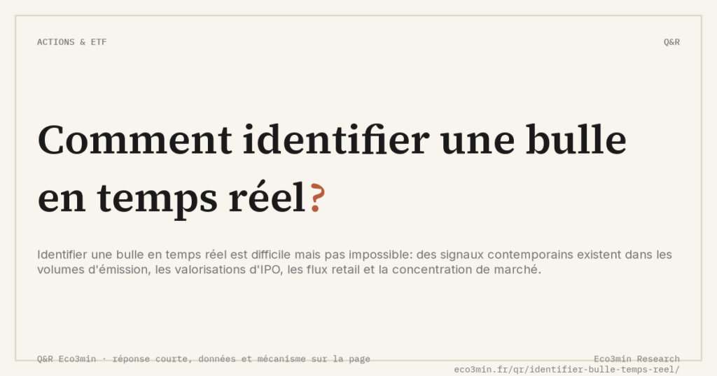 Eco3min — Comment identifier une bulle en temps réel ?