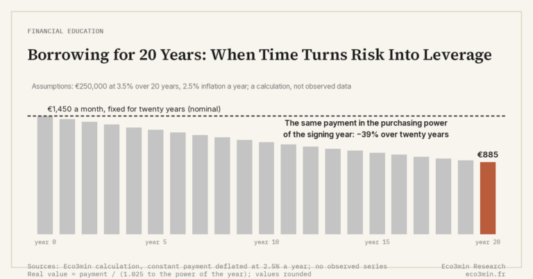 Eco3min — Borrowing for 20 Years: When Time Turns Risk Into Leverage