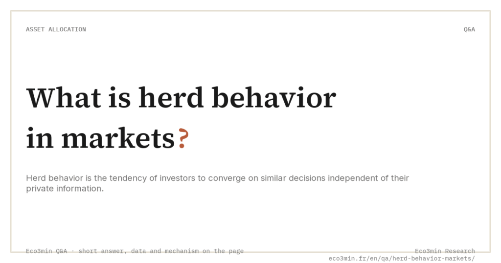Eco3min — What is herd behavior in markets?