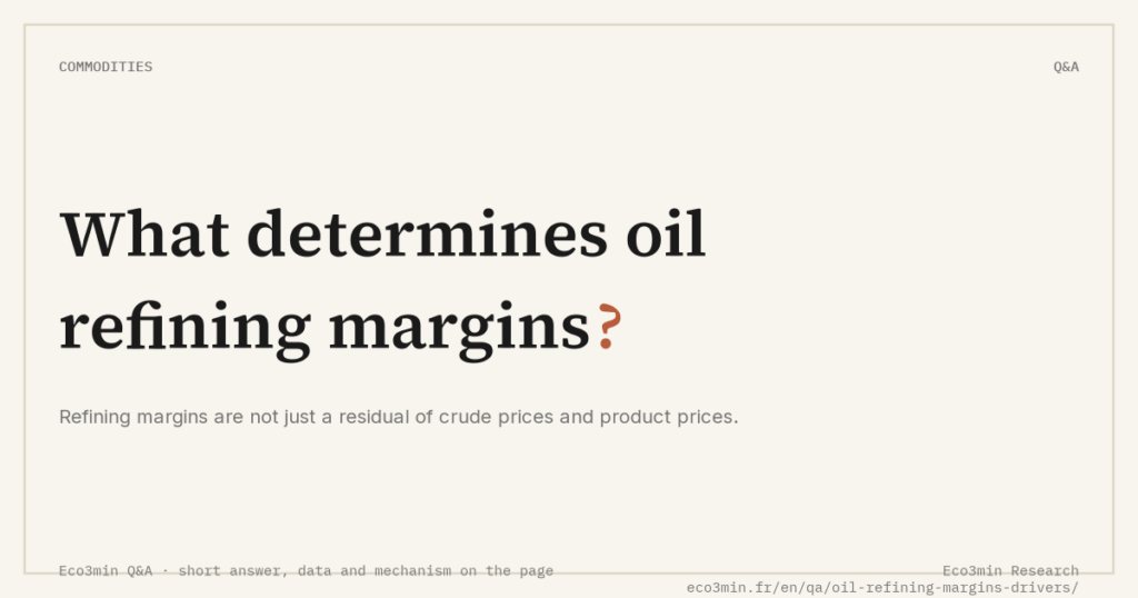 Eco3min — What determines oil refining margins?