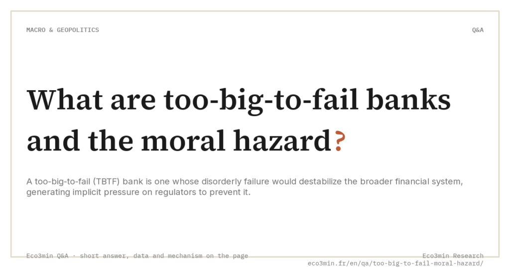 Eco3min — What are too-big-to-fail banks and the moral hazard?