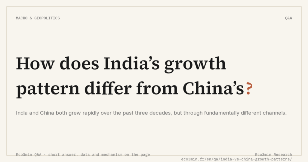Eco3min — How does India’s growth pattern differ from China’s?