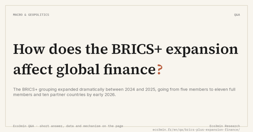 Eco3min — How does the BRICS+ expansion affect global finance?
