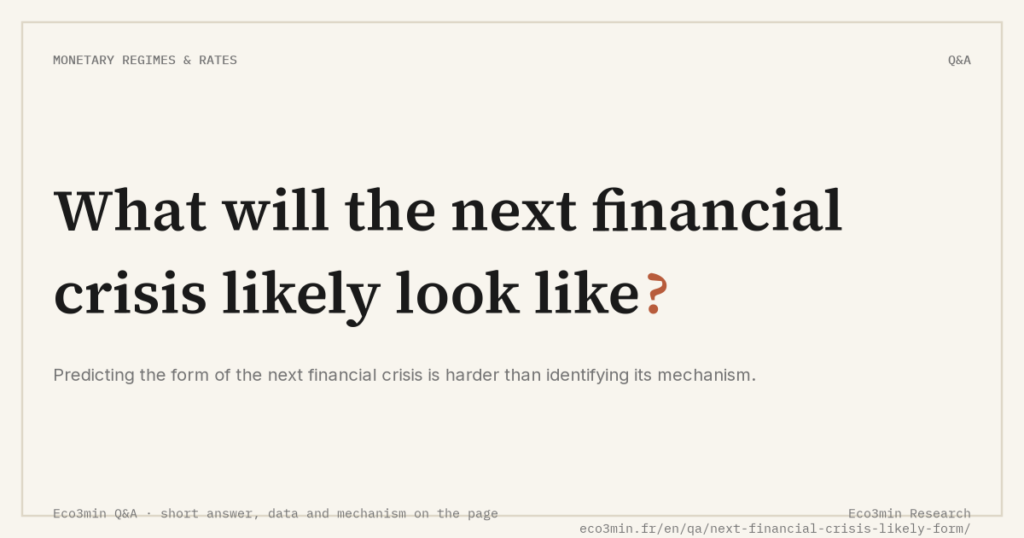 Eco3min — What will the next financial crisis likely look like?