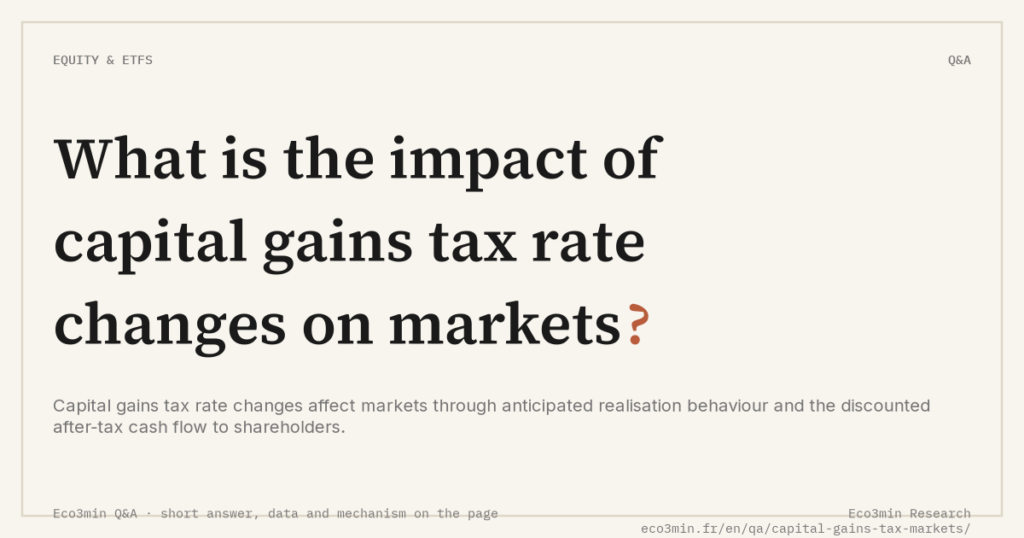 Eco3min — What is the impact of capital gains tax rate changes on markets?