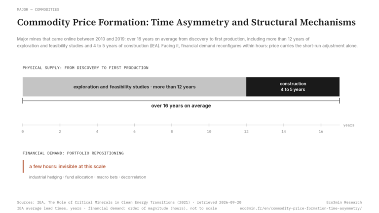 Eco3min — Commodity Price Formation: Time Asymmetry and Structural Mechanisms