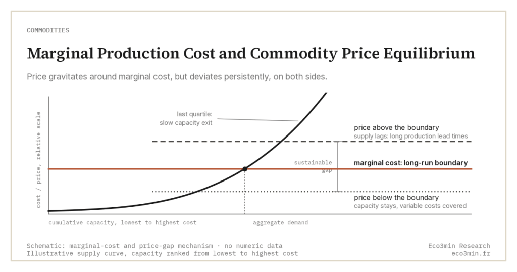Marginal Production Cost and Commodity Price Equilibrium (Eco3min)